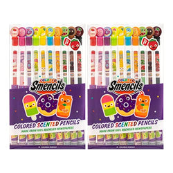 Colored Smencils (2 Pack) - Gourmet Scented Colored Pencils made from Recycled Newspapers, 10 Count, Gifts for Kids, School Supplies, Classroom Rewards