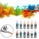 TIMBERTECH Acrylic Airbrush Paint Ⅱ, Professional 12x10ml Airbrush Color Set Acrylic Model Paint, Quick Drying Water Based, Rich Vivid Colors for Artists, Students, Beginners