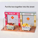 Dollhouse Miniature with Furniture,DIY 3D Wooden Doll House Kit Hong Kong-Style Snacks Series Style Plus with Dust Cover and LED,1:24 Scale Creative Room Idea Best Gift for Children Friend Lover S301