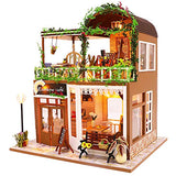 Dollhouse Miniature with Furniture,DIY 3D Wooden Doll House Kit Loft Style Plus Dust Cover and Music Movement,1:24 Scale Creative Room Idea Best Gift for Children Friend Lover M906