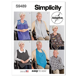 Simplicity Adult Bibs Sewing Pattern Kit, Code S9489, One Size, Multicolor