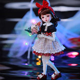 YJPQ 1/6 BJD Doll 29cm Premium Resin Sweet Beauty Doll Jointed Doll with Full Set of Accessories Makeup, Best Gift Anime Toys for Girls