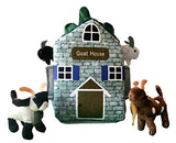 Adore 12" Goat Farm House Stuffed Animal Plush Playset