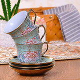 DaGiBayCn 20 PCS Tea set Ceramics Tea set Afternoon Tea Set Adult tea set Gift Tea Set Can Drink Coffee Strong Tea green