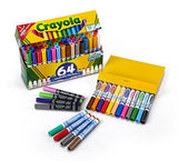 Crayola Washable Markers, Broad Line, 64 ct.