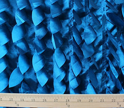 Taffeta Fabric Mango Leaves TEAL / 58-60" Wide / Sold by the Yard
