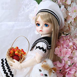 BJD Doll, 1/4 SD Dolls 15 Inch 19 Ball Jointed Doll DIY Toys Cosplay Fashion Dolls with Full Set Clothes Shoes Wig Makeup, Best Gift for Girls