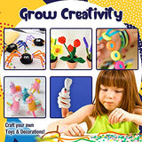 Goodyking Cool Arts and Crafts Supplies - Pipe Cleaners Things for Teen Girls Craft Kits and Materials Bracelet Jewelry Making Kit for Ages 5 6 7 8-12 Construction Paper Plastic Storage Glitter Googly