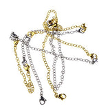 D-Buy 8 Pcs Stainless Steel Necklace Extender Bracelet Extender Extender Chain Set 4 Different