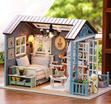 TuKIIE 1:24 Scale DIY Miniature Dollhouse Kit + Matching Letter Game, Best Gift for Kids Teens Toodlers Boys Girls