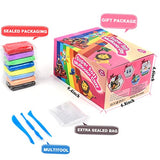 Modeling Clay Kit with 40 Pack Air Dry Clay for Kids,Model Magic Clay Set Include Colorful 40 Clay and 3 Tool,Clay Soft & Non-Sticky,Great Gift for Girls Boys