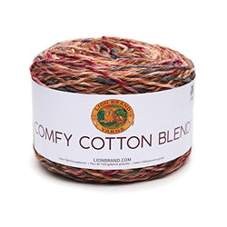 Lion Brand Yarn 756-711 Comfy Cotton Blend Yarn, Fireside