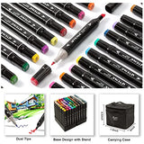 Y YOMA 80 Dual Tip Markers Alcohol Markers Brush Tip Set,Unique Colors (1 Marker Case)Alcohol-based Ink,Brush & Chisel
