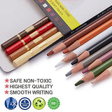 Professional Charcoal Pencils Drawing Set - MARKART 12 Colors Colour Charcoal Pencils, Skin Tone Colored Pencils, Artist's Soft Pastel Pencils For Sketching, Shading, Layering & Blending