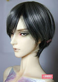 BJD Doll Hair Wig 8-9 inch 20-22cm Mixed color grey black 1/3 SD DZ DOD LUTS