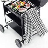 Dollhouse Miniature Barbecue Furniture BBQ Grill Set Pretend Play Roasting Oven for Fairy Garden Life Scenes Decor 1Set