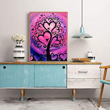SKRYUIE 2 Pack 5D Diamond Painting Love Trees Full Drill Paint with Diamond Art, DIY Heart-Shaped Embroidery Rhinestone Cross Stitch Cardioid Mosaic Home Decor 12x16inch (30x40cm)
