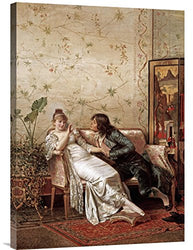 Global Gallery Budget GCS-268550-30-142 Joseph Frederic Charles Soulacroix an Amorous Advance Gallery Wrap Giclee on Canvas Wall Art Print