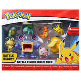 Pokemon Battle Figure 8-Pack - Comes with 2” Pikachu, 2” Bulbasaur, 2” Squirtle, 2” Charmander, 2” Meowth, 2" Jigglypuff, 3” Loudred, and 3” Psyduck