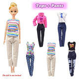 zheyistep Doll Clothes for 11.5 Inch Girl Doll 20 Pcs Casual Wear Clothes and Doll Accessories with 10 Pairs Shoes +10 Fashion Doll Dresses