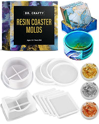 Resin Molds Set, Silicone Molds for Epoxy Resin - Coaster Molds for Epoxy Resin Coaster Molds, Epoxy Resin Molds, Silicone Coaster Molds for Resin Molds Silicone, Epoxy Molds Silicone for DIY Art
