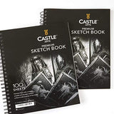 Castle Art Supplies 24 Piece Portraits Colored Pencils Set and 2 Sketchbook Artist Bundle