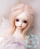 softgege 6-7inch(16-17cm): 1/6 BJD Kurhn Fur Wig Dollfie, YOSD Doll, Multicolor Long Straight Hair