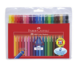 Faber-Castell GRIP Color Markers - 20 Washable Fineline Markers