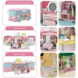 KOALA DIARY Kids Dollhouse Playset, Toddler Dollhouse Playset Miniatures Bus Toy, Portable Toy Gift Set, Gifts for Kindergarten Toddlers Preschoolers with Koala Doll