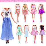 Ecore Fun 41 PCS Doll Clothes and Accessories 5 Dresses 5 Fashion Skirts 5 Mini Dresses 3 Fashion Clothes Sets 3 Swimsuits 10 Hangers 10 Shoes Fashion Casual Outfits Set Perfect for 11.5 inch Dolls