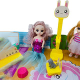 6.3" Mini Girl Dolls, includ 10 Sets Handmade Doll Clothes, 5 Sets 6.3" Mini Girl Dolls, 5 Pairs of Shoes in Rainbow Colors .