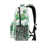 Wamika Watercolor Cactus Backpacks for Girls Kids Boys Tropical Desert Plant Cacti School Book Bags Waterproof Student Laptop Backpack College Carrying Bag Casual Lightweight Travel Sports Day packs