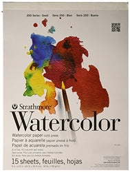 Strathmore 25-109 Light-Weight Watercolor Pad, 9" x 12" Size, White