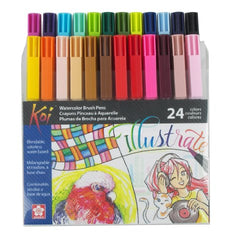 Sakura XBR-24SA 24-Piece Koi Assorted Coloring Brush Pen Set