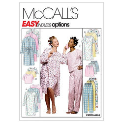McCall's Patterns M2476 Misses' Robe, Nightgown Or Top and Pull-On Pants Or Shorts, Size Y (SM-MED-LRG)