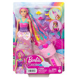Barbie Doll, Fantasy Hair with Braid and Twist Styling, Rainbow Extensions, Twisting Tool with Accessories, Kids Toys and Gifts