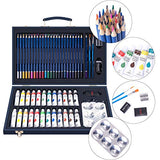 58 Piece Professional Art Set Deluxe Art Set in Portable Wooden Case-Painting & Drawing Set Professional Art Kit with 2 x 50 Page Drawing Pad and 1x 12 Page Drawing Pad for Kids, Teens and Adults/Gift