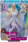Barbie Dreamtopia Fashion Reveal Princess Doll, 12-Inch, Blonde with Pink Hairstreak, Snowflake Gown and Hairbrush