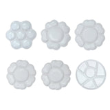 Zhi Jin 1Pc Ceramics Artist Paint Palettes Tray Holder Art Flower Holes Painting Palette for Oil Watercolor Drawing Gift Set Classroom 9cm/3Inches