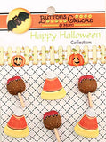 Buttons Galore Halloween Craft & Sewing Buttons - No Tricks Just Treats - Set of 3 Cards