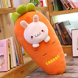 ARELUX 23.6" Bunny Plush Stuffed Animal Pillow-Cute Carrot Squishy Hugging Plushie-Gifts for Kids Girl Baby