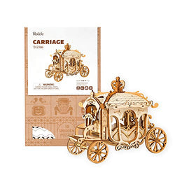 Rolife 3D Wooden Puzzle Craft Model Kits, Best Toys Gifts for Teens and Adults (Carriage)
