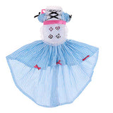 Prettyia 1/4 BJD Dress Blue Stripes Lolita Dress for Night Lolita Doll Accessory
