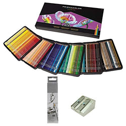 Prismacolor Colored Pencils Art Kit Gift Set – Artist Premier Wooden Soft Core Pencils 150 ct. Includes 6pc Raffine Artist Black Graphite Pencils, Reflexions Bound Sketch Book 8.5x11 inch & KUM 2 Hole Magnesium Sharpener [158 pc. Set]