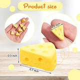 50 Pieces Miniatures Kitchen Food Cheese Miniature Artificial Cheese Models Mini Resin Simulation Cheese for Dollhouse Kitchen Decoration DIY Accessory