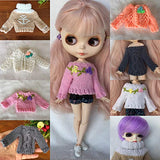 leoglint Blythe Doll Clothes, Sweater Clothing for Blythe Doll 30 cm 1/6 Bjd Dolls Azone ICY Licca Doll (Pink)