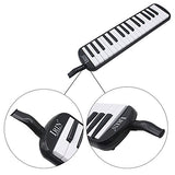 Btuty 32 Keys Melodica Piano Musical Instrument for Beginner Gift with Carrying Bag (black)
