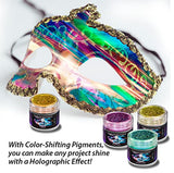 BALTIC DAY - Chameleon Mica Powder, 20 x 5g Jars of Color Shift Mica Powder Set - Epoxy Resin Color Pigment Powder - Chameleon Powder - Holographic Mica Powder - Resin Pigment