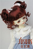 JD011 8-9'' 21-23cm Wine red Charming curl BJD Wigs 1/3 SD Synthetic Mohair Doll Wigs