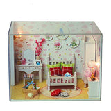Danni Assemble DIY Doll House Toy Wooden Miniatura Doll Houses Miniature Dollhouse Toys with Furniture Led Lights Kids Birthday Gifts